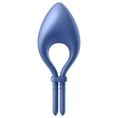 Satisfyer Bullseye - App-vezérelt vibrációs péniszgyűrű (kék)