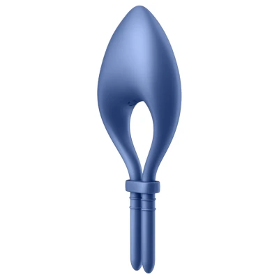 Satisfyer Bullseye - App-vezérelt vibrációs péniszgyűrű (kék)