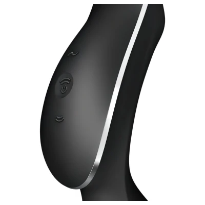 Satisfyer Curvy Trinity 2 - léghullámos 2in1 vibrátor (fekete)