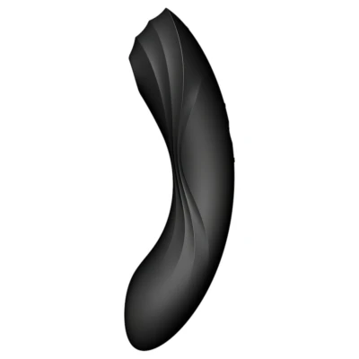 Satisfyer Curvy Trinity 4 - léghullámos 2in1 vibrátor (fekete)