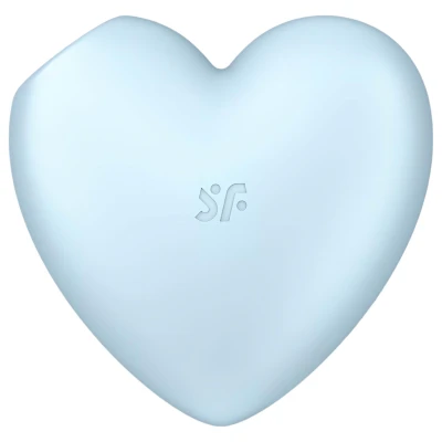 Satisfyer Cutie Heart - akkus léghullámos csikló vibrátor (kék)