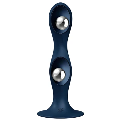 Satisfyer Double Ball-R - súlyozott dildó (kék)