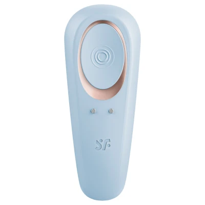 Satisfyer Double Classic - akkus párvibrátor (kék)