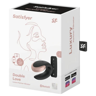 Satisfyer Double Love - App- és távirányítós párvibrátor (fekete)