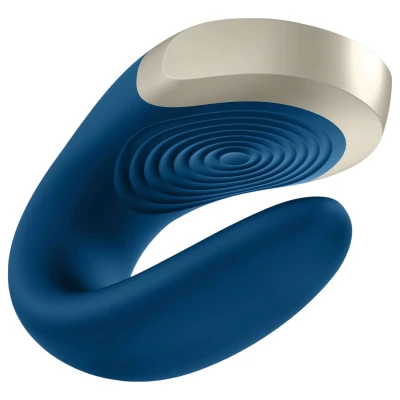 Satisfyer Double Love - app-vezérelt párvibrátor (kék)