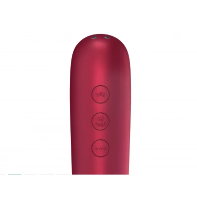 Satisfyer Dual Love - app-vezérelt csiklóvibrátor, csiklóizgató (piros)