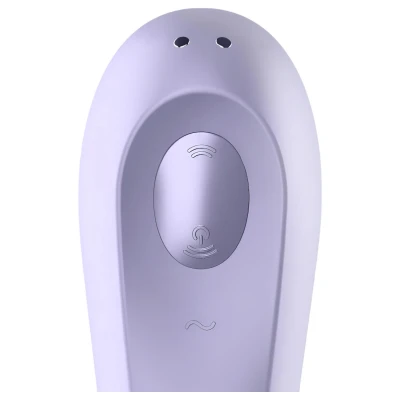 Satisfyer Dual Pleasure - app-vezérelt léghullámos csiklóizgató vibrátor (lila)