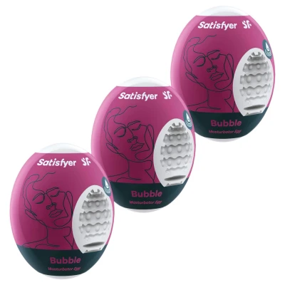 Satisfyer Egg Bubble - tojás maszturbátor férfiaknak (3 db)