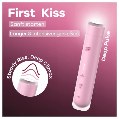 Satisfyer First Kiss - léghullámos csiklóizgató (pink)