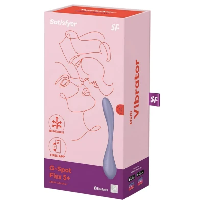 Satisfyer G-spot Flex 5 - App-vezérelt G-pont vibrátor (lila)