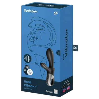 Satisfyer Heat Climax+ - app-vezérelt melegítő anál vibrátor (fekete)