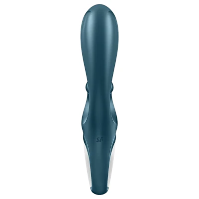 Satisfyer Hug Me - app-vezérelt nyuszis csiklókaros vibrátor (kék)