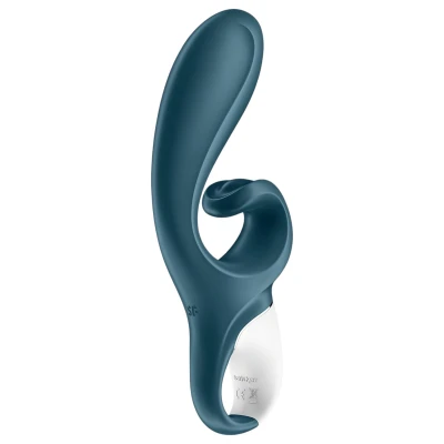 Satisfyer Hug Me - app-vezérelt nyuszis csiklókaros vibrátor (kék)