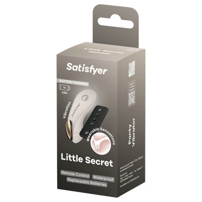 Satisfyer Little Secret - hordható bugyivibrátor, vibrációs bugyi (fehér)