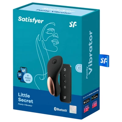 Satisfyer Little Secret - app-vezérelt csiklóvibrátor, csiklóizgató (fekete)