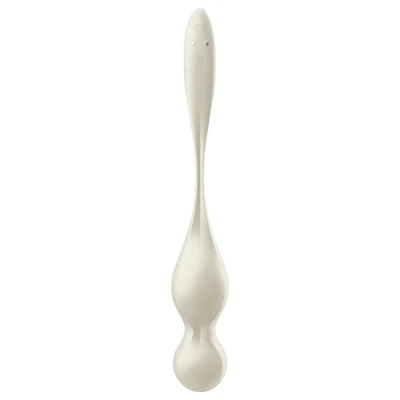 Satisfyer Love Birds 1 - App-vezérelt vibrációs gésagolyó (fehér)