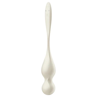 Satisfyer Love Birds 1 - App-vezérelt vibrációs gésagolyó (fehér)