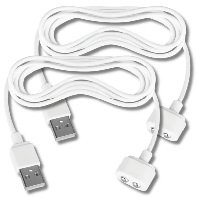 Satisfyer - mágneses USB töltőkábel - 2 db (fehér)