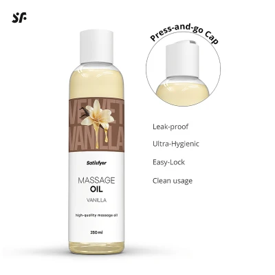 Satisfyer - erotikus masszázsolaj vanília illattal (250 ml)