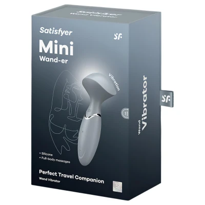 Satisfyer Mini Wand-er - akkus masszírozó vibrátor (szürke)