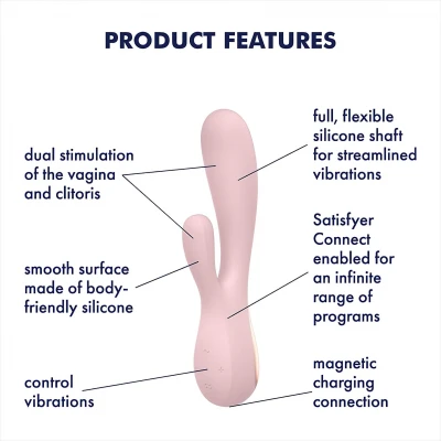 Satisfyer Mono Flex - App-vezérelt vibrátor (pink)