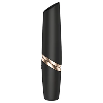 Satisfyer Perfect Kiss - rúzs vibrátor (fekete)