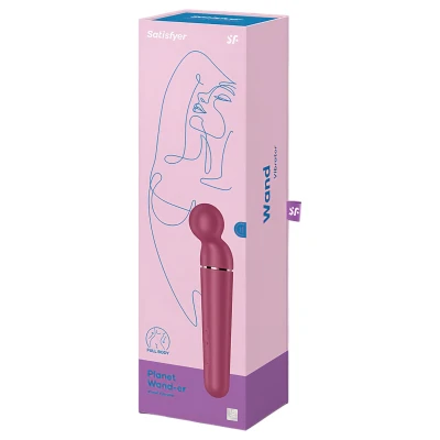 Satisfyer Planet Wand-er - masszírozó vibrátor (piros)