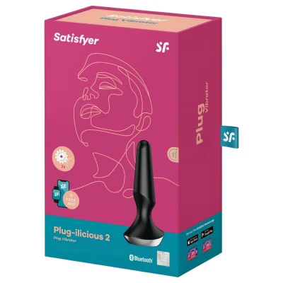 Satisfyer Plug-ilicious 2 - app-vezérelt anál vibrátor plug (fekete)
