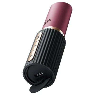 Satisfyer Deep Kiss - léghullámos rúzs vibrátor (fekete)