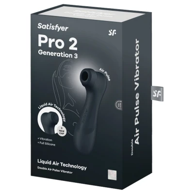 Satisfyer Pro2 Gen3 - léghullámos csiklóizgató (sötét szürke)