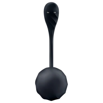 Satisfyer Ribbed Petal - hordható rádiós vibrotojás (fekete)