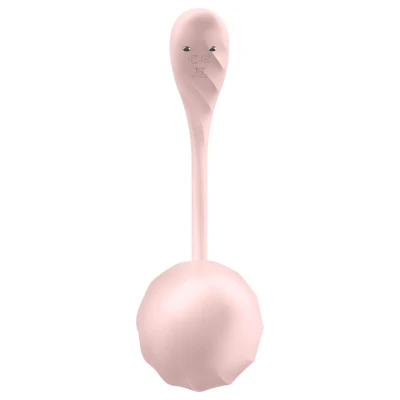 Satisfyer Ribbed Petal - hordható rádiós vibrotojás (pink)