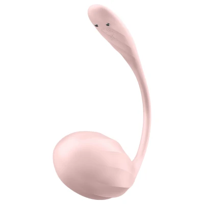 Satisfyer Ribbed Petal - hordható rádiós vibrotojás (pink)