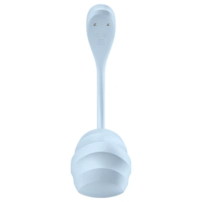 Satisfyer Smooth Petal - hordható app-vezérelt vibrotojás (kék)