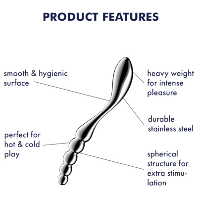 Satisfyer Star Force 1 - gömbös acéldildó (ezüst)