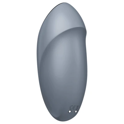 Satisfyer Tap & Climax 1 - 2in1 csikló vibrátor, csiklóizgató (szürke)