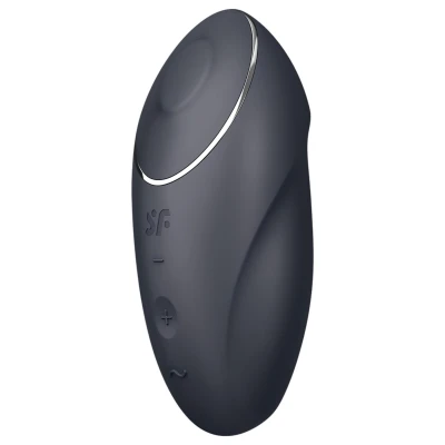 Satisfyer Tap & Climax 1 - 2in1 csiklóizgató és vibrátor (fekete)