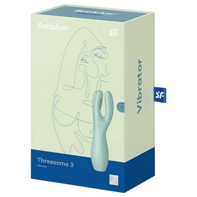 Satisfyer Threesome 3 - akkus csikló vibrátor, csiklóizgató (menta)