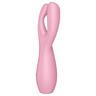 Satisfyer Threesome 3 - akkus csikló vibrátor, csiklóizgató (pink)