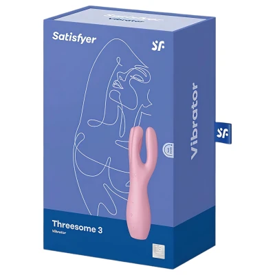 Satisfyer Threesome 3 - akkus csikló vibrátor, csiklóizgató (pink)
