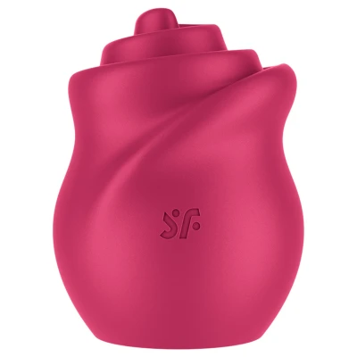 Satisfyer Tongue Twister - forgó nyelves csiklóizgató vibrátor (piros)