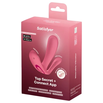 Satisfyer Top Secret+ - viselhető G-pont- és anál vibrátor (rózsaszín)
