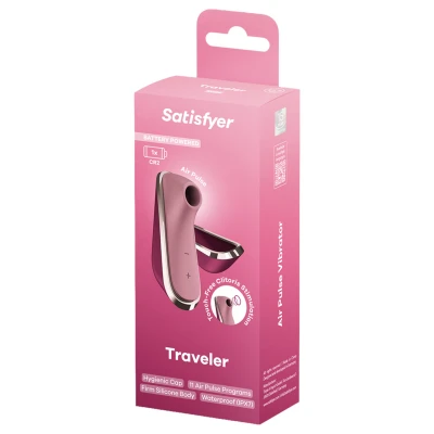 Satisfyer Traveler - léghullámos csiklóizgató, elemes (rózsaszín)