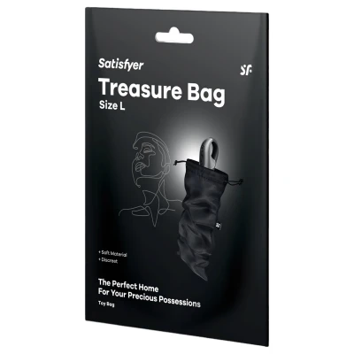 Satisfyer Treasure Bag L - diszkrét szexjáték tároló táska - közepes (fekete)