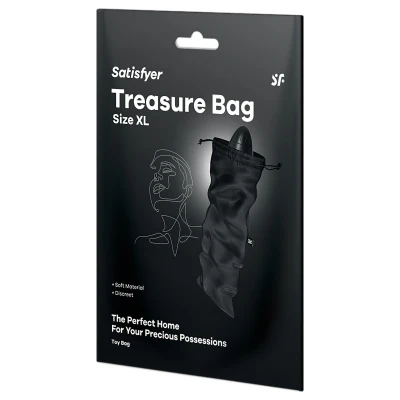 Satisfyer Treasure Bag XL - diszkrét szexjáték tároló táska - nagy (fekete)