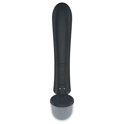 Satisfyer Triple Lover - G-pont és masszírozó wand vibrátor (fekete)