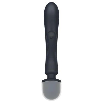 Satisfyer Triple Lover - G-pont és masszírozó wand vibrátor (fekete)