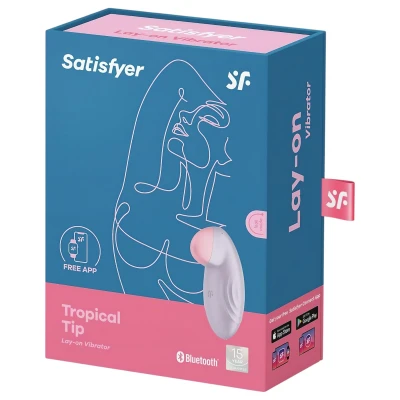 Satisfyer Tropical Tip - app-vezérelt csiklóvibrátor, csiklóizgató (lila)