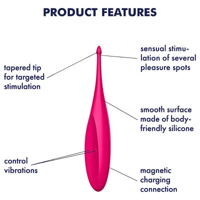 Satisfyer Twirling Fun - akkus, vízálló csikló vibrátor, csiklóizgató (pink)