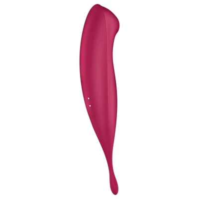Satisfyer Twirling Pro - app-vezérelt csiklóvibrátor, csiklóizgató (piros)